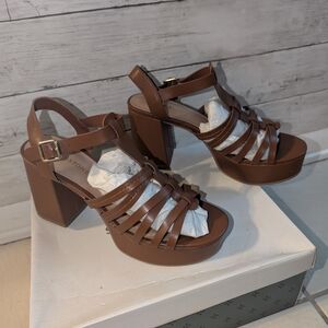 Brown Strappy Women's Heels